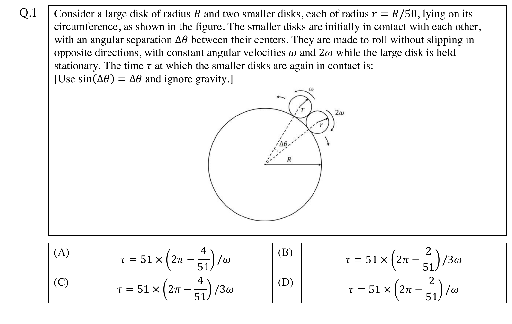 Answer-key-free JEE Advanced 2026 Physics Paper 1 Question 1 used as the opening Golpo image
