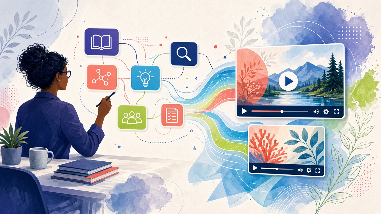 An LMS course map and assignment rubric becoming artistic orientation videos
